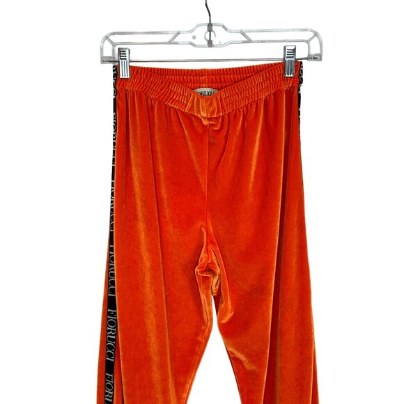 Fiorucci Orange Velvet Logo Sweatpants - Size S - Picture 7 of 7